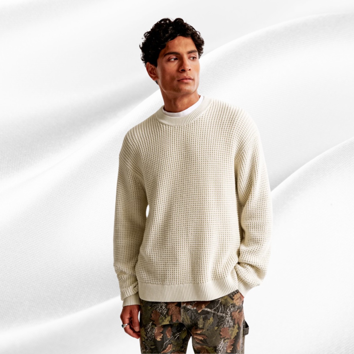 Abercrombie-Oversized-Waffle-Crew-Sweater