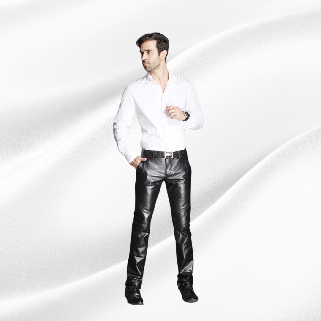 White-Shirt-and-Leather-Pants